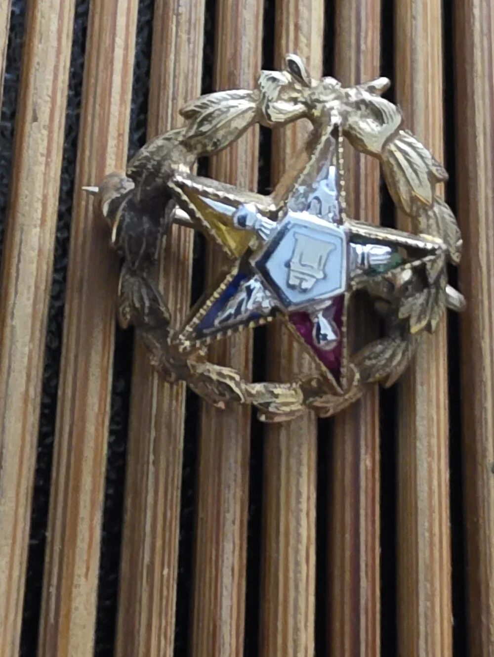 10k Eastern Star Yellow Gold Pin (Vintage)